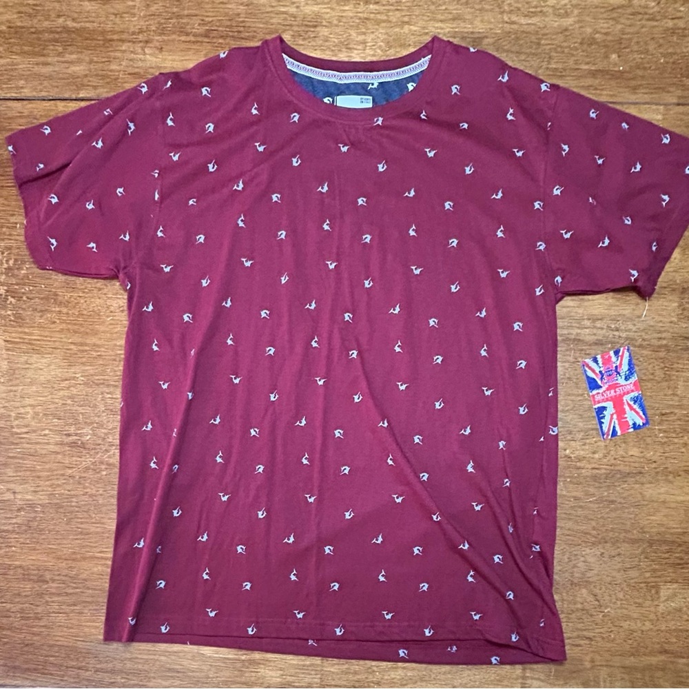 Men's Silver Stone Short-Sleeve Swordfish Printed Tee